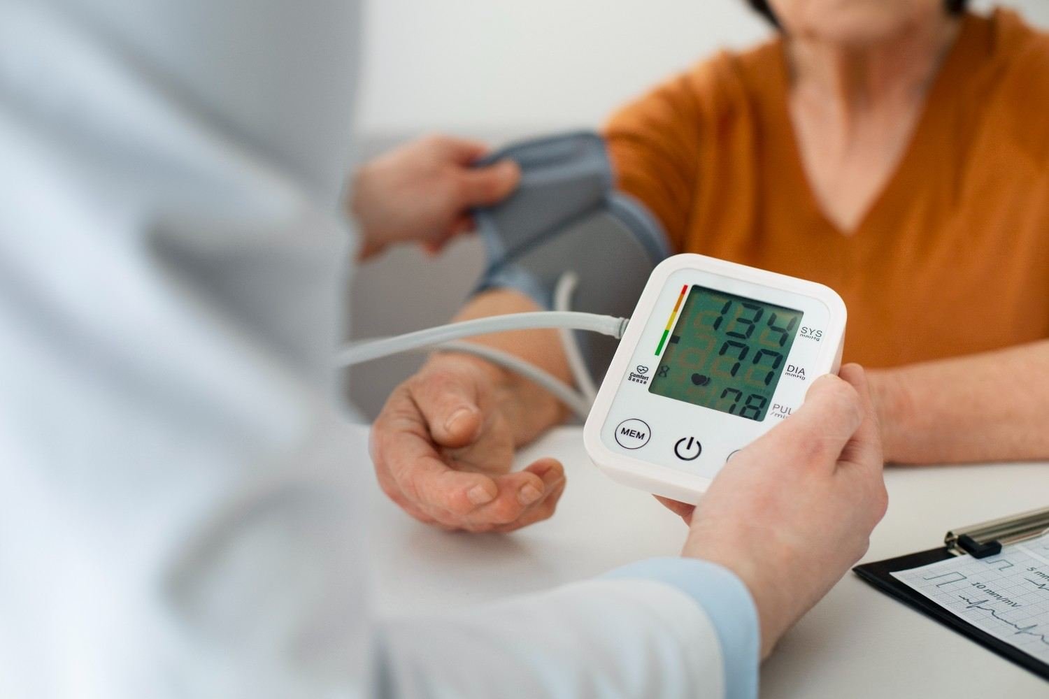 Private blood pressure check at Earls Barton Pharmacy